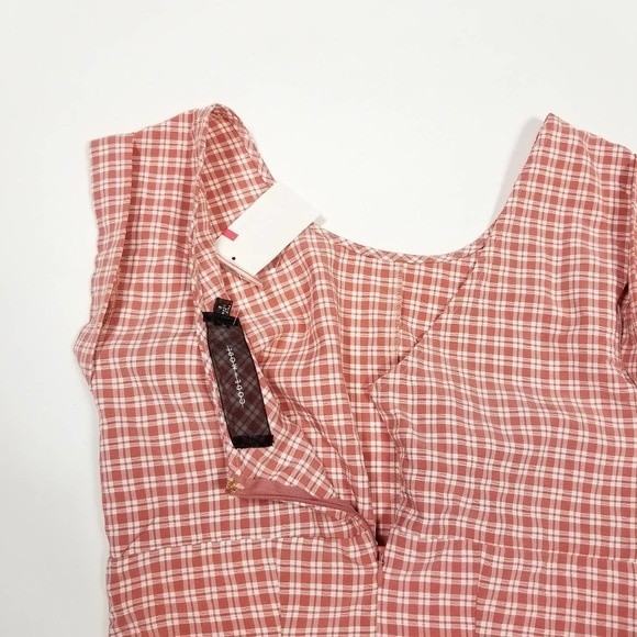 Code x Mode Pink Gingham Dress Ruched Front Size S - NWT - Picture 11 of 12